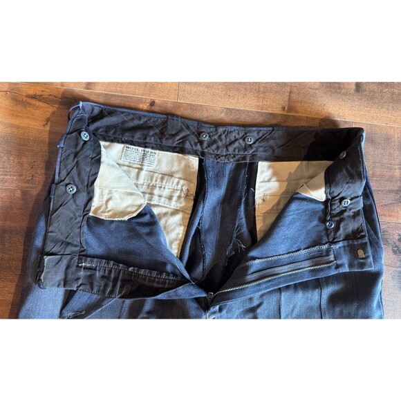 Vintage USPS Mailman Uniform Wool Winter Pants Postal Service Post Office Blue - Picture 3 of 8